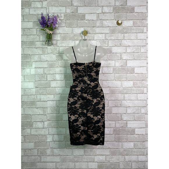 NWT B Darlin Macy’s Black Lace Bodycon Mini Dress - Picture 9 of 12